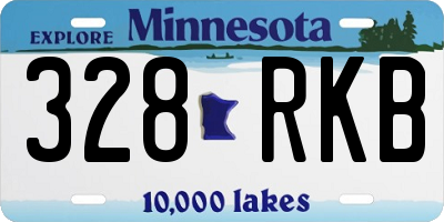 MN license plate 328RKB
