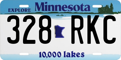 MN license plate 328RKC