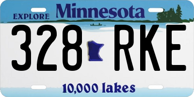 MN license plate 328RKE