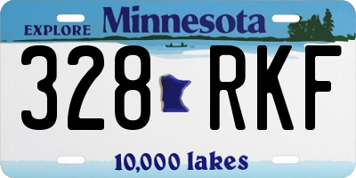 MN license plate 328RKF