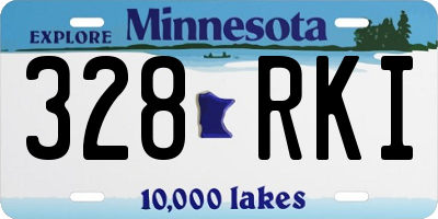 MN license plate 328RKI