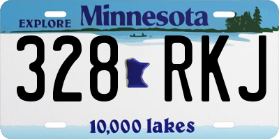 MN license plate 328RKJ