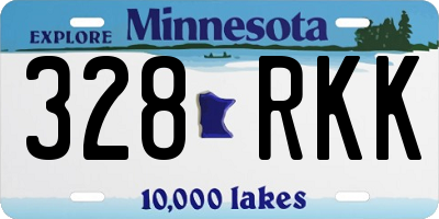MN license plate 328RKK