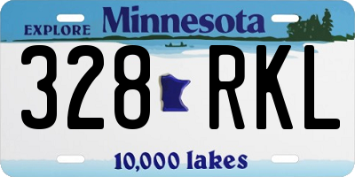 MN license plate 328RKL