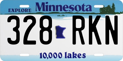 MN license plate 328RKN