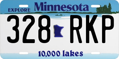 MN license plate 328RKP