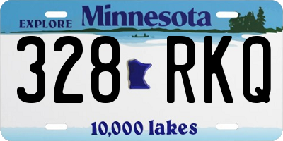 MN license plate 328RKQ