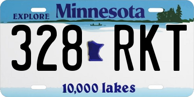 MN license plate 328RKT