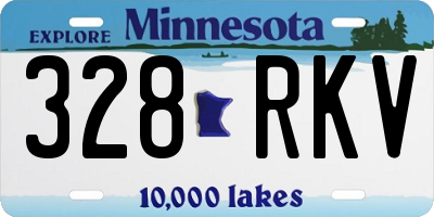 MN license plate 328RKV