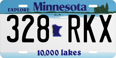MN license plate 328RKX