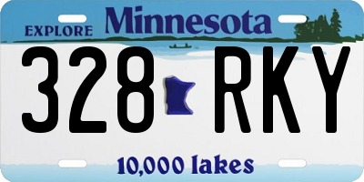 MN license plate 328RKY