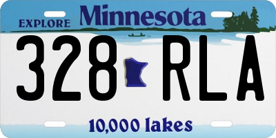 MN license plate 328RLA