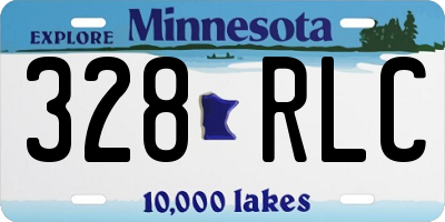 MN license plate 328RLC