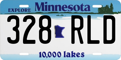 MN license plate 328RLD