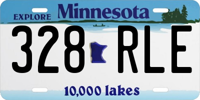 MN license plate 328RLE