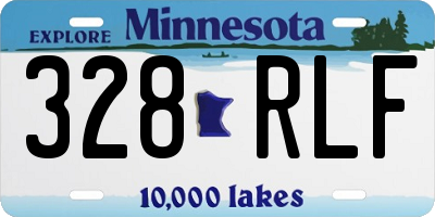 MN license plate 328RLF