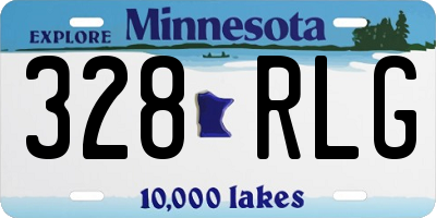 MN license plate 328RLG