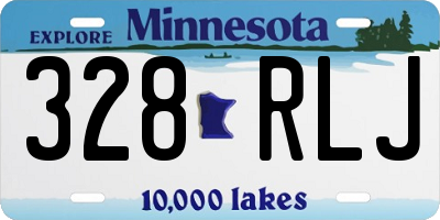 MN license plate 328RLJ