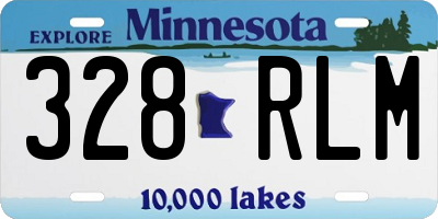 MN license plate 328RLM