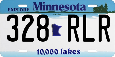MN license plate 328RLR
