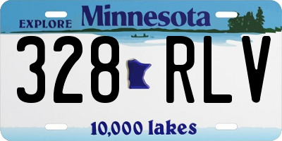 MN license plate 328RLV