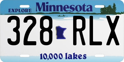 MN license plate 328RLX