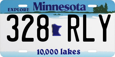 MN license plate 328RLY