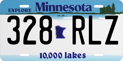 MN license plate 328RLZ