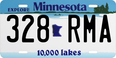 MN license plate 328RMA