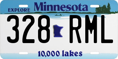 MN license plate 328RML