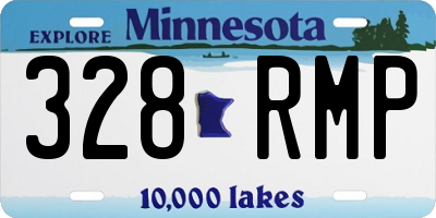 MN license plate 328RMP