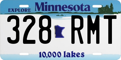 MN license plate 328RMT