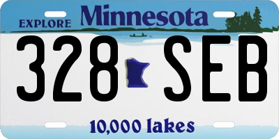 MN license plate 328SEB