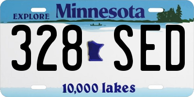 MN license plate 328SED