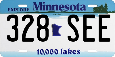 MN license plate 328SEE