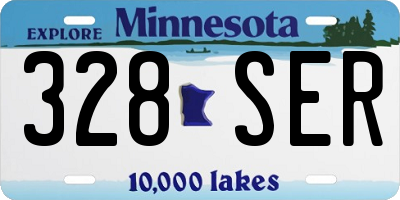 MN license plate 328SER