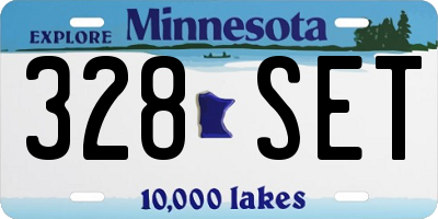 MN license plate 328SET