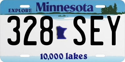 MN license plate 328SEY