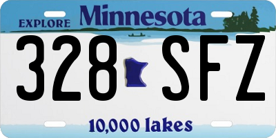 MN license plate 328SFZ