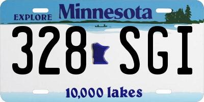 MN license plate 328SGI