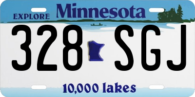 MN license plate 328SGJ