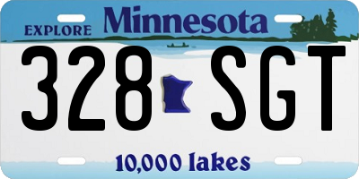 MN license plate 328SGT