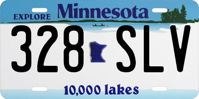 MN license plate 328SLV