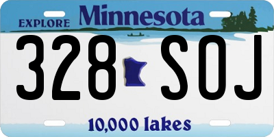 MN license plate 328SOJ