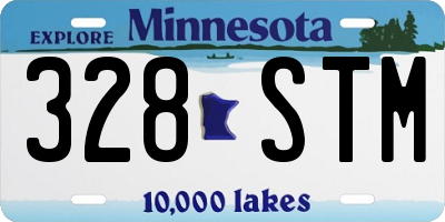 MN license plate 328STM