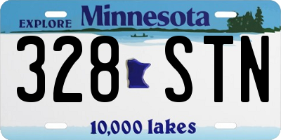 MN license plate 328STN