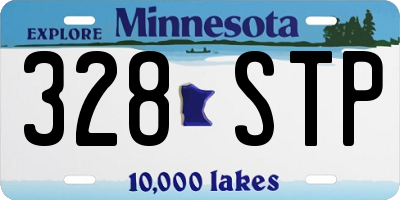 MN license plate 328STP