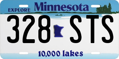 MN license plate 328STS