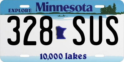 MN license plate 328SUS