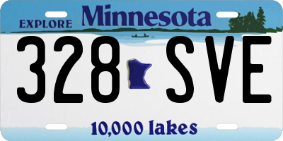 MN license plate 328SVE